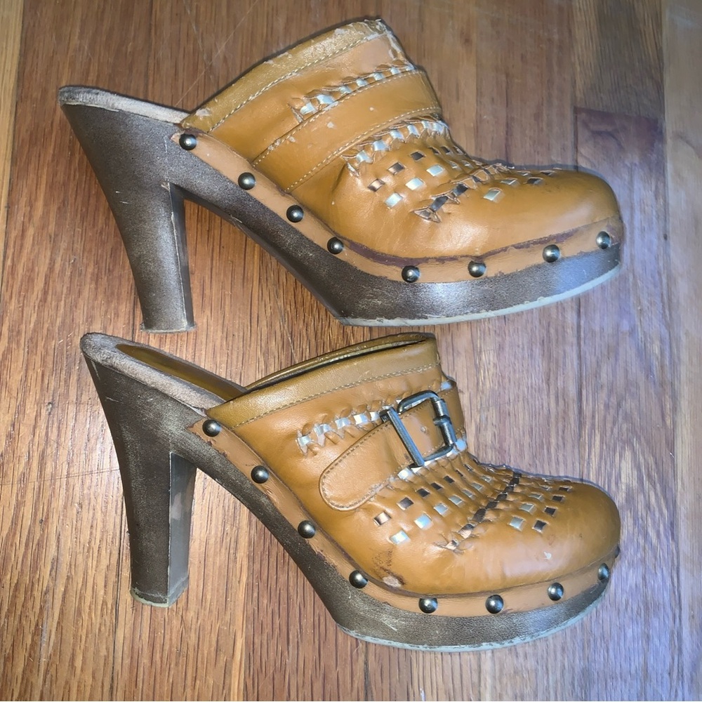 Vintage Y2K Lilian Lei Embellished Platform Clogs Size 8
